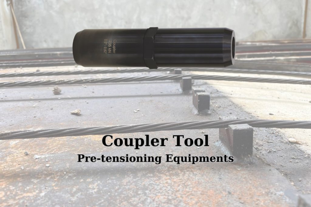 Pre-tensioning coupler used in post-tensioning systems for strand continuity and load transfer