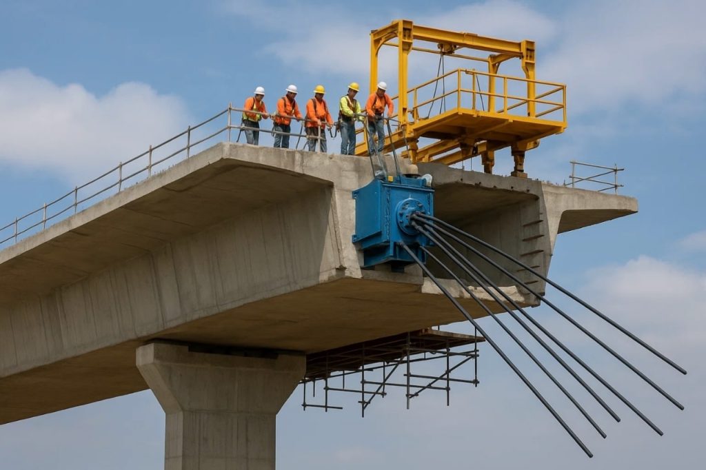 Training session for installation of post-tensioning kits on concrete structures